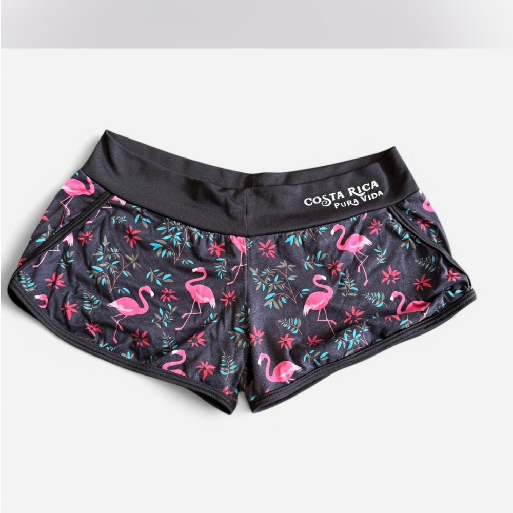 Costa Rica Pura Vida Flamingo Shorts